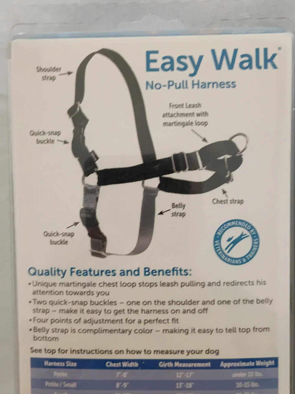 PetSafe Easy Walk No-Pull Harness Medium/large  Blue Black New Walker lot of 2